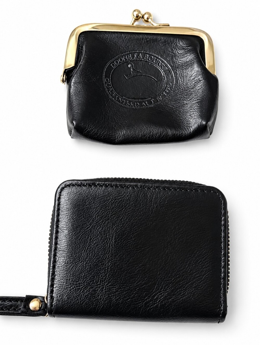 Dooney & Bourke Detachable Pebble Leather Wristlet with a Kisslock Coin Purse